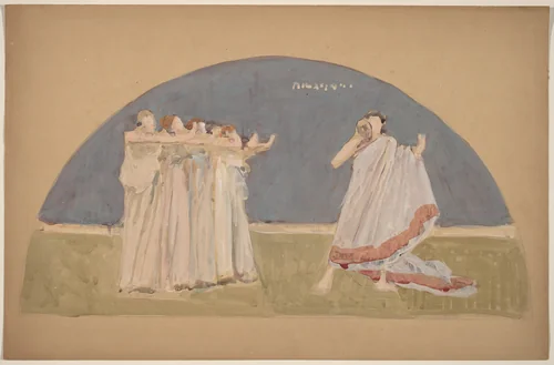 Study for a Lunette by Charles Sprague Pearce, drawing, 1890-1897