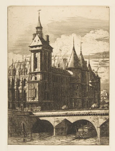 The Clock Tower, Paris by Charles Meryon, print, 1852