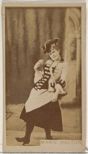 Marie Halton, from the Actors and Actresses series (N45, Type 8) for Virginia Brights Cigarettes by Allen & Ginter, photograph, 1885-1891