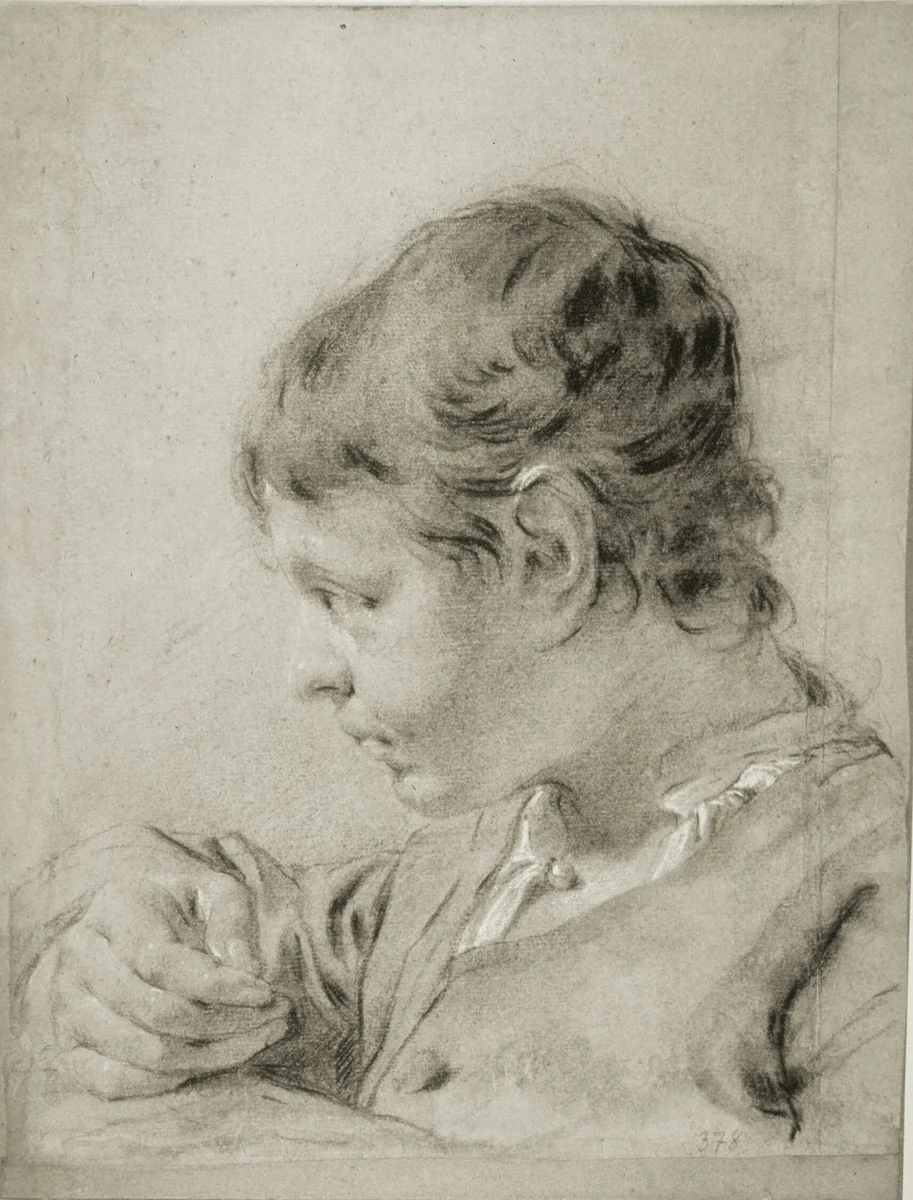 Portrait of a Young Boy by Giovanni Battista Piazzetta, drawing, 1730-1740