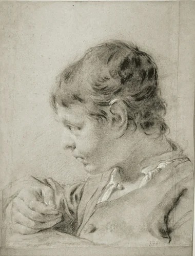 Portrait of a Young Boy by Giovanni Battista Piazzetta, drawing, 1730-1740