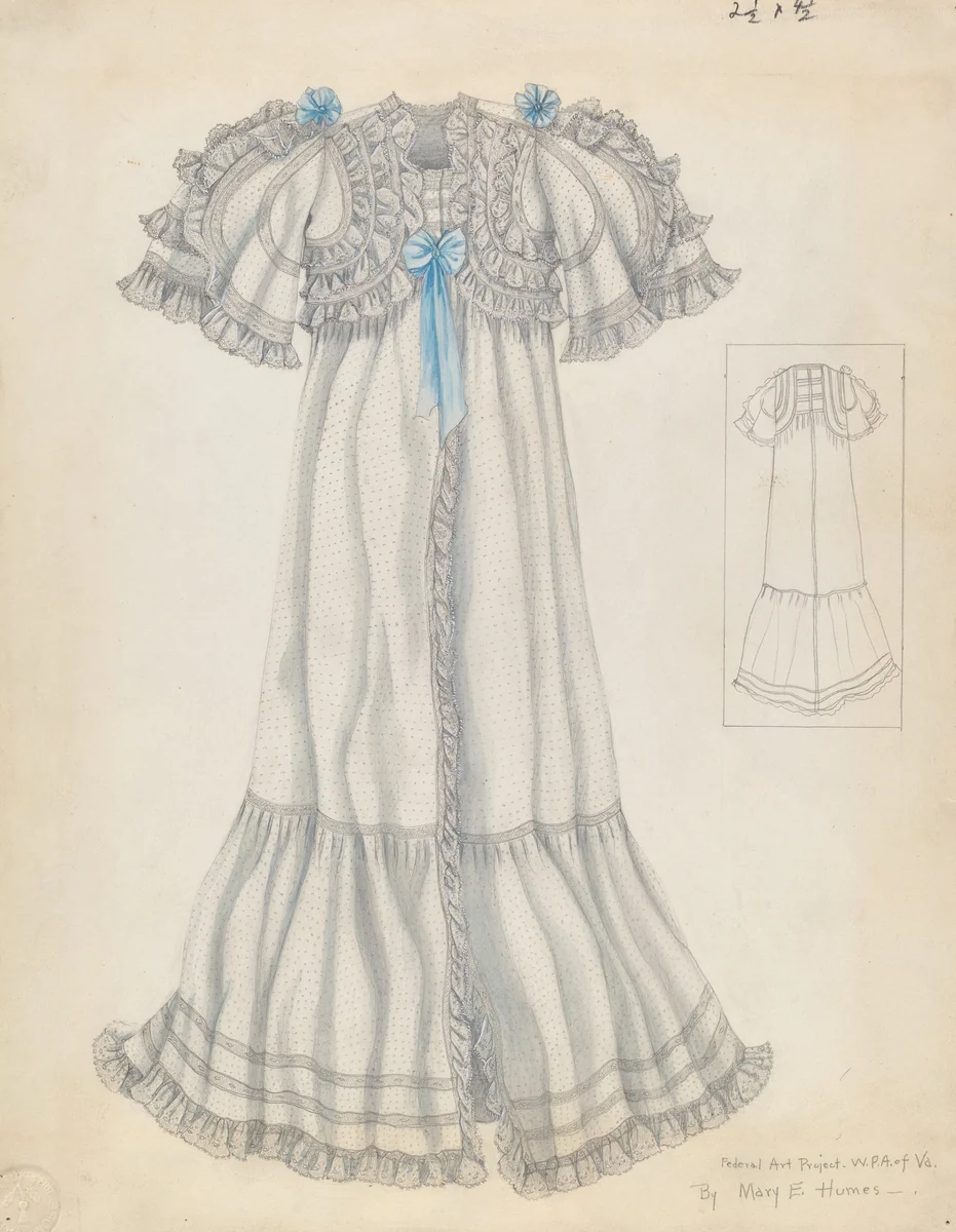 Wrapper by Mary E. Humes, index of american design, 1937