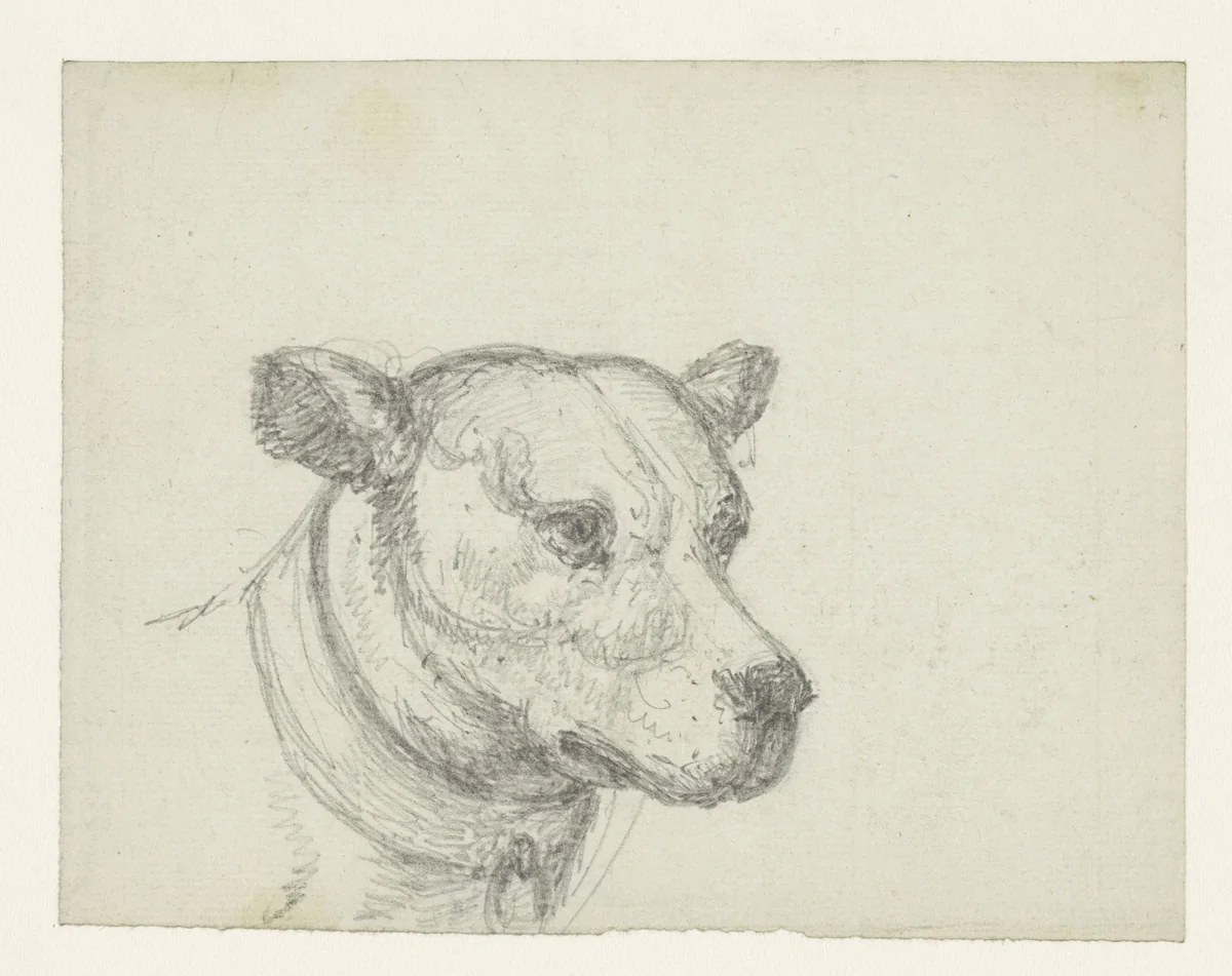 Hondenkop by Georges Michel, drawing, 1773-1843