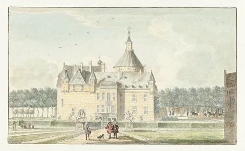 Het kasteel te Anholtz by Jan de Beijer, drawing, 1737