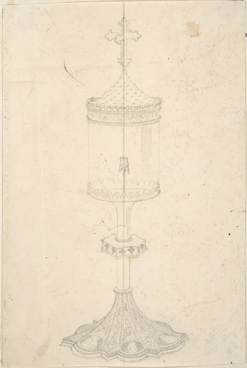 Reliquary Containing a Tooth by anonymous, drawing, 1850-1900