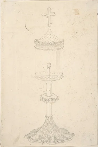 Reliquary Containing a Tooth by anonymous, drawing, 1850-1900