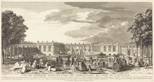Vue de Trianon dans le Parc de Versailles du Cote de l'Avenue by Jean-Baptiste Rigaud, print, 1681-1812