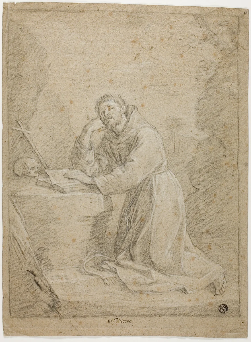 Saint Francis of Assisi by Unknown Artist, drawing, 1600-1699