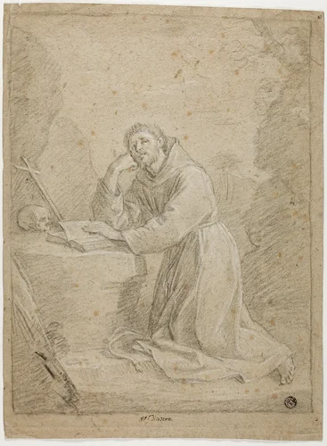 Saint Francis of Assisi by Unknown Artist, drawing, 1600-1699