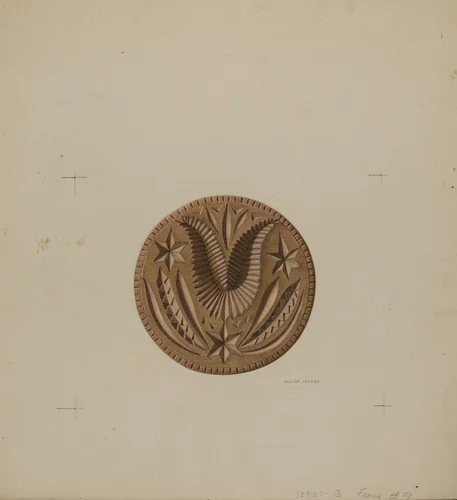 Pa. German Butter Mold by Albert Levone, index of american design, 1938