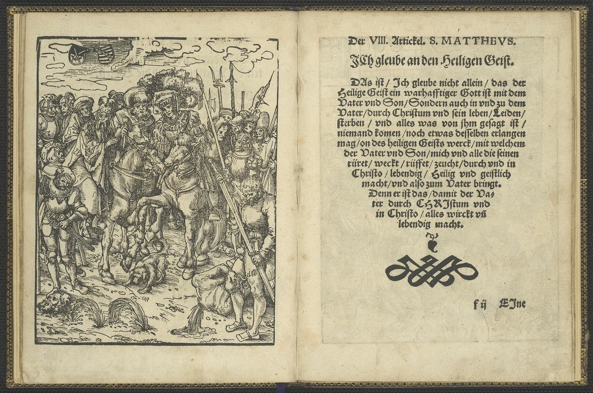 The Apostles' Creed (Das Symbolum der Heiligen Aposteln) by Lucas Cranach the Elder, print, 1548