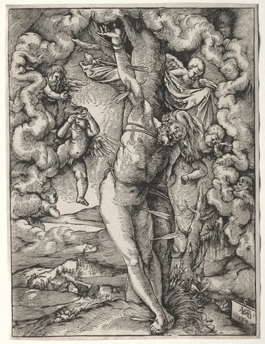 The Great St. Sebastian by Hans Baldung, print, 1514