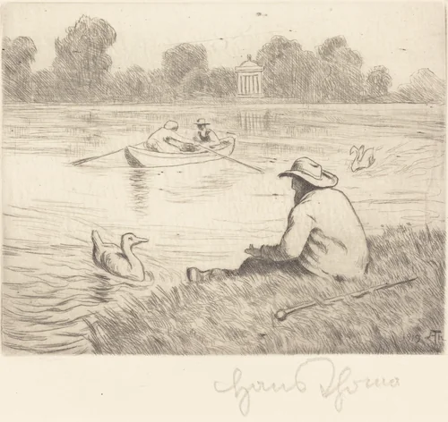 Calm Excursion by Hans Thoma, print, 1919