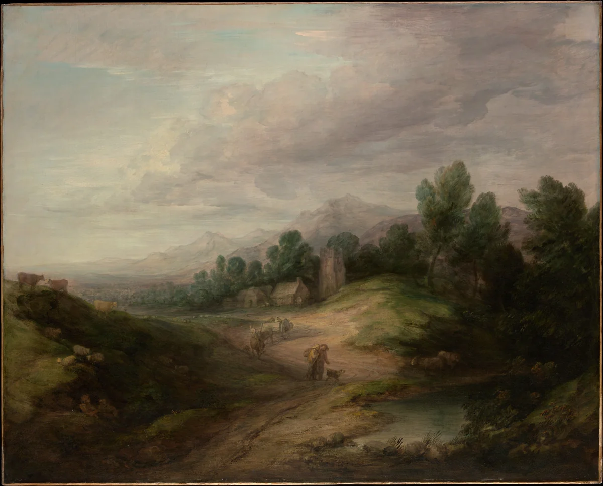 Wooded Upland Landscape by Thomas Gainsborough, painting, 1783