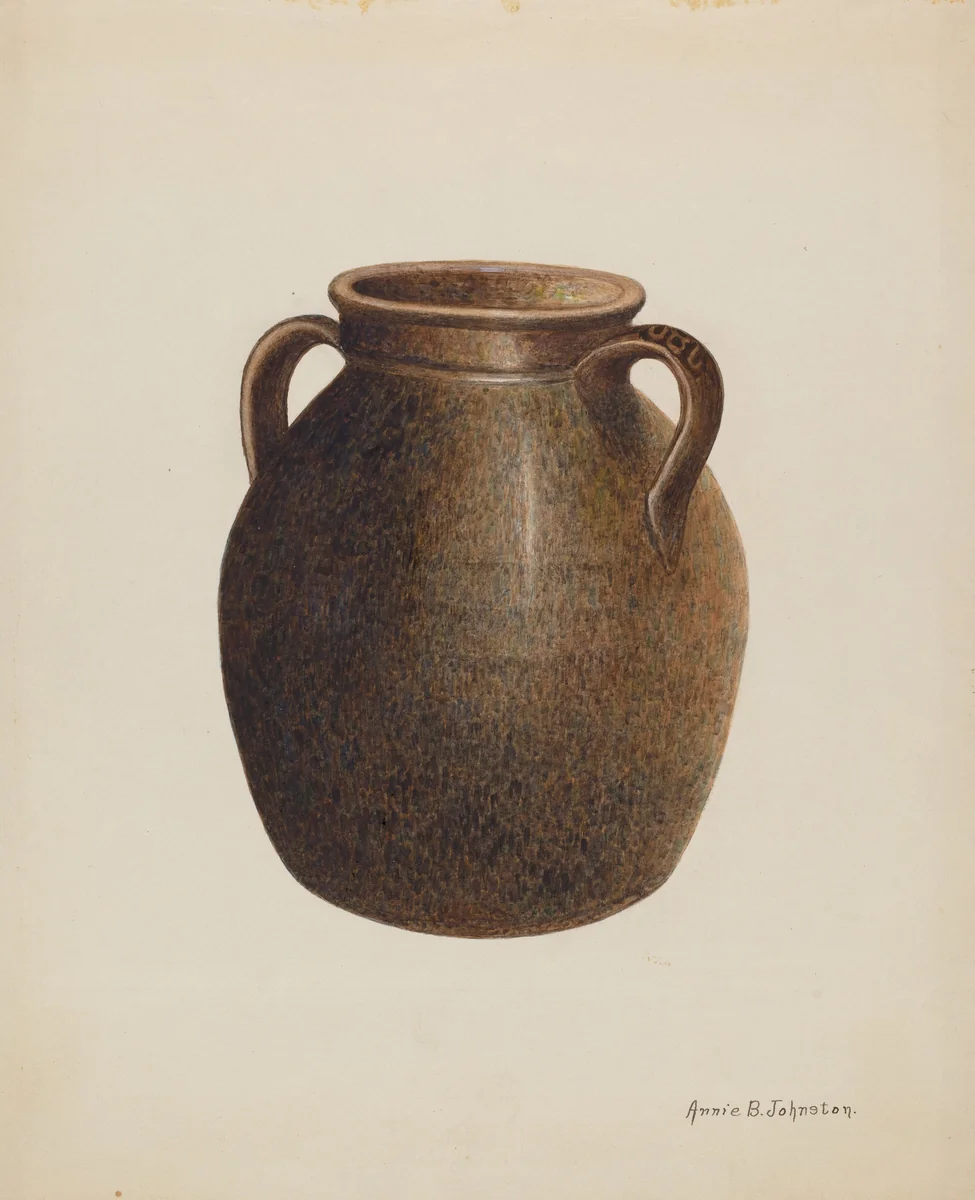 Stoneware Jar by Annie B. Johnston, index of american design, 1938