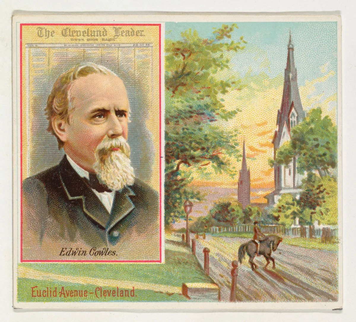 Edwin Cowles, The Cleveland Leader, from the American Editors series (N35) for Allen & Ginter Cigarettes by Allen & Ginter, print, 1887
