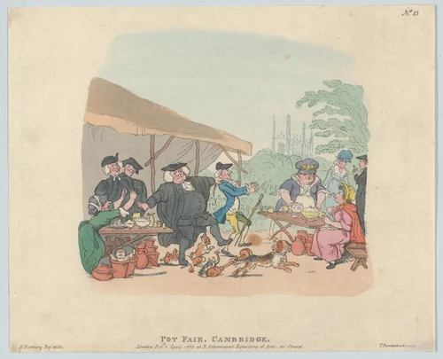 Pot Fair Cambridge by Thomas Rowlandson, print, 1803
