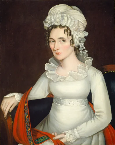 Lady in White by Ammi Phillips, painting, 1820