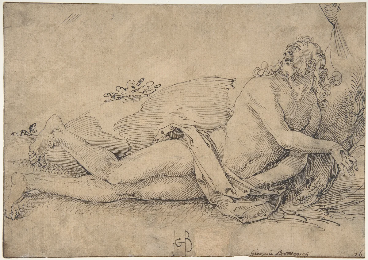 Ecstatic Christ by Hans Baldung, drawing, 1507-1514