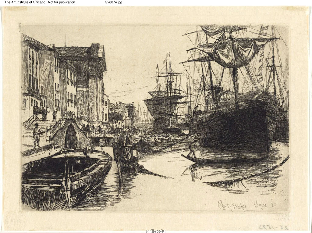 Fondamenta delle Zattere by Otto Henry Bacher, print, 1880