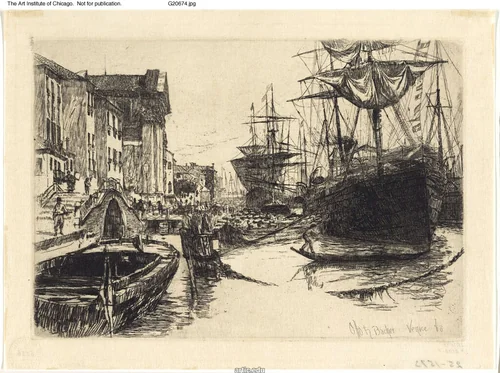 Fondamenta delle Zattere by Otto Henry Bacher, print, 1880