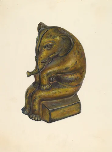 Toy Bank: Elephant by Walter Hochstrasser, index of american design, 1939