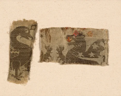 Two Fragments by Italy or Spain, textile, 1350-1400