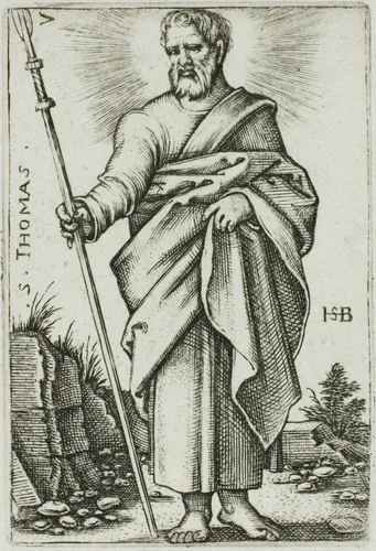 St. Thomas, plate 7 from The Twelve Apostles by Sebald Beham, print, 1545