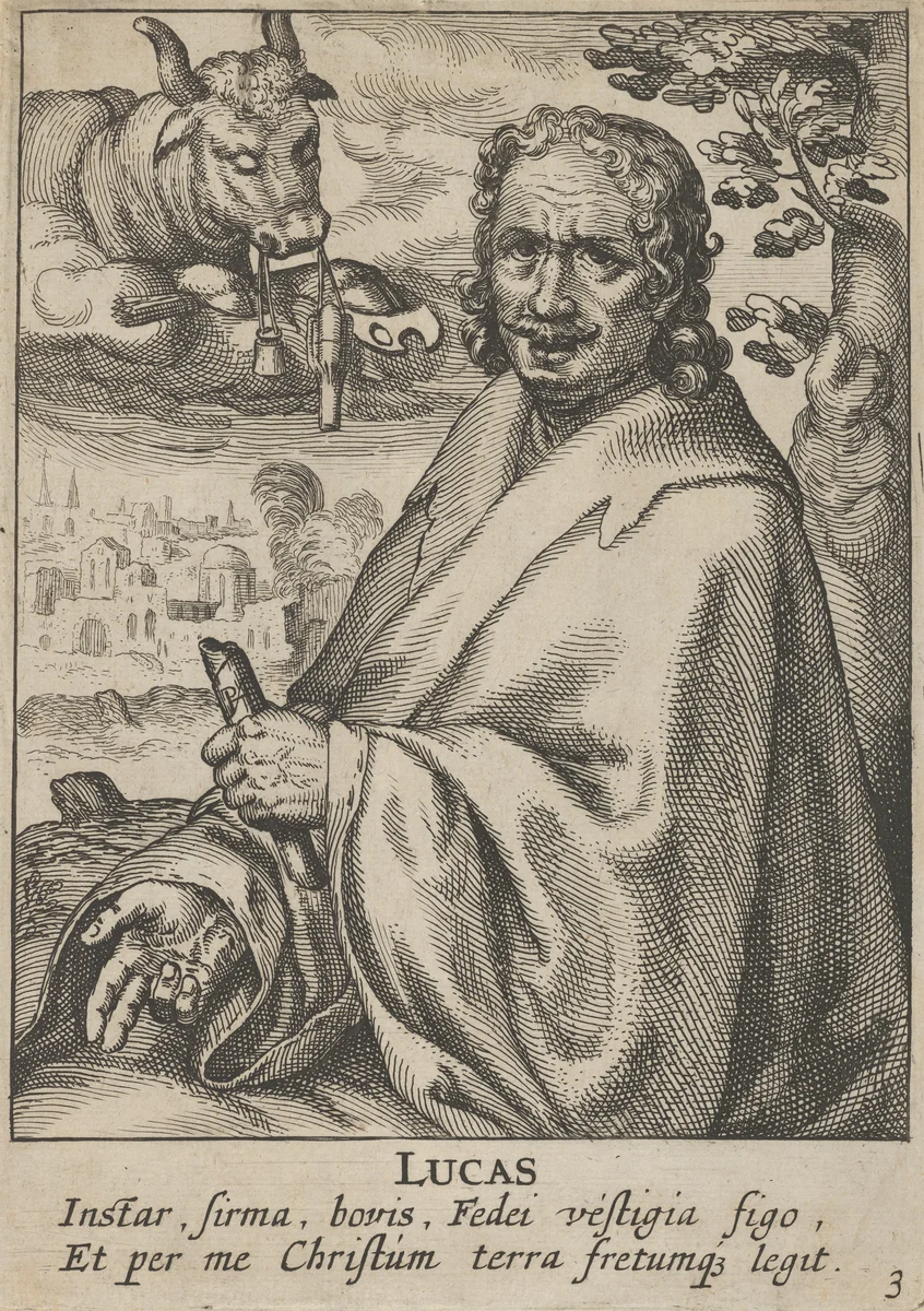 Luke, from The Four Evangelists by Pieter Feddes van Harlingen, print, 1610-1620