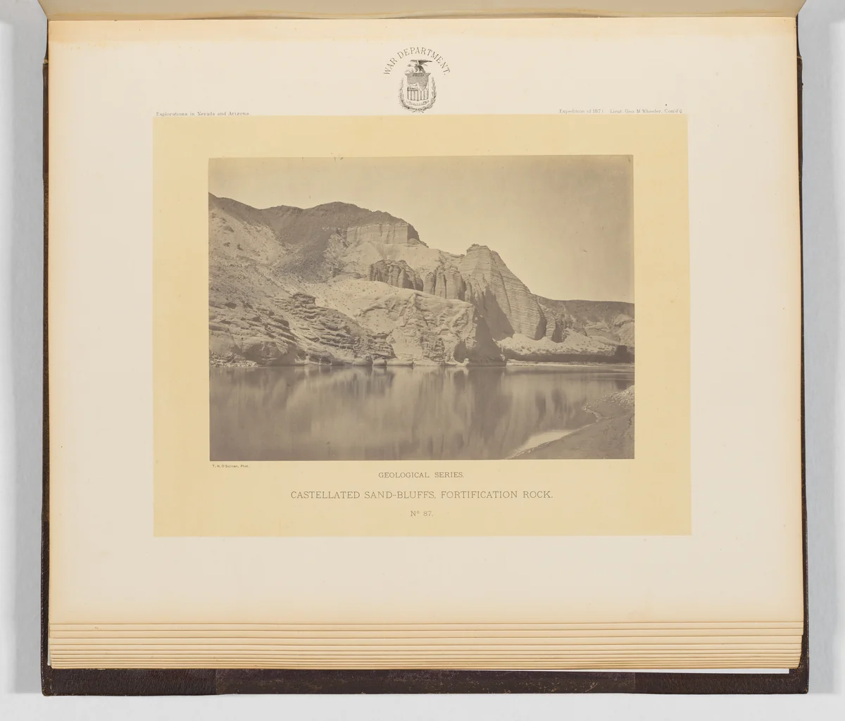 Castellated Sand-Bluffs, Fortification Rock by Timothy O'Sullivan, photograph, 1871