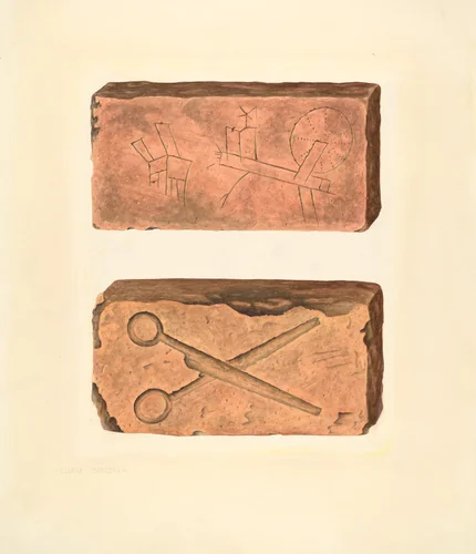 Bishop Hill: Building Bricks by William Spiecker, index of american design, 1938