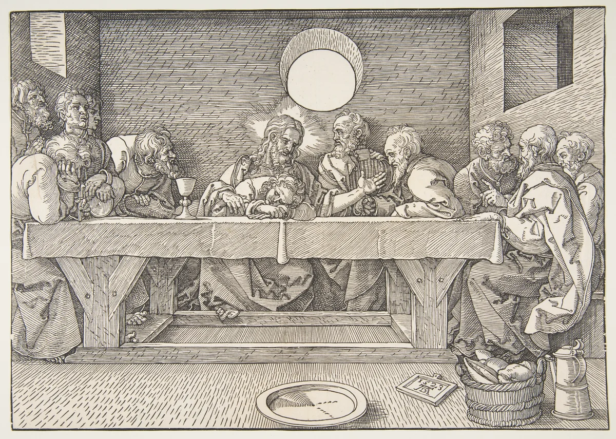 The Last Supper by Albrecht Dürer, print, 1523