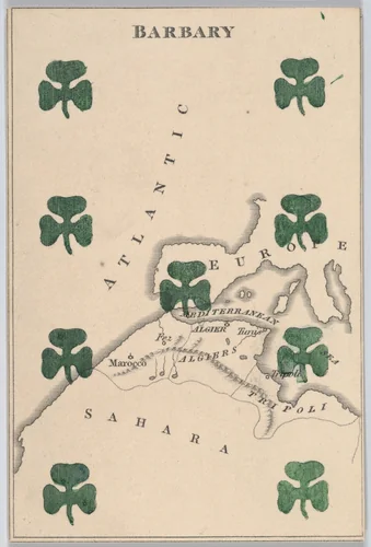 Barbary, from "Court Game of Geography" by William and Henry Rock, print, 1838-1855