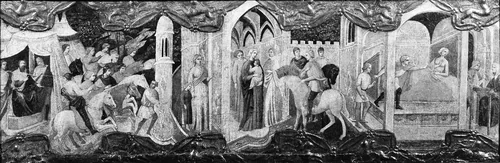 Scenes from a Legend; Coats of Arms by Master of Charles of Durazzo, painting, 1400-1429