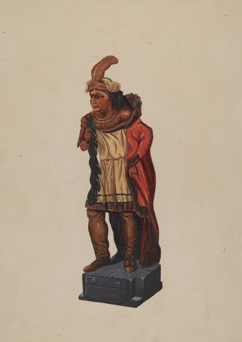 Cigar Store Indian by Richard F. Smith, index of american design, 1935-1942