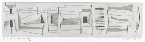 River Landscape No. 4 by Dorothy Dehner, print, 1958