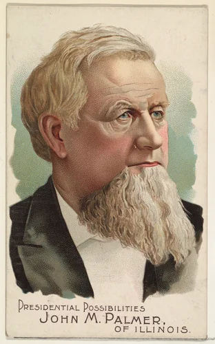 John M. Palmer of Illinois, from the Presidential Possibilities series (N124) issued by Duke Sons & Co. to promote Honest Long Cut Tobacco by W. Duke, Sons & Co., print, 1888
