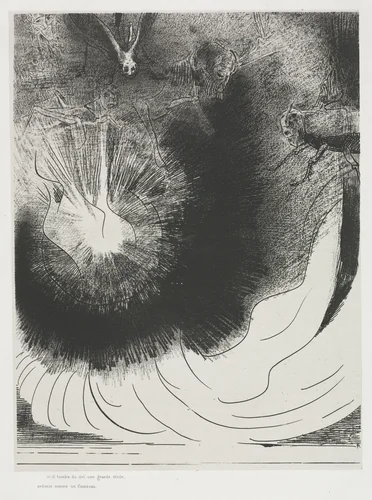 And There Fell a Great Star from Heaven, Burning as it were a Lamp by Odilon Redon, print, 1899