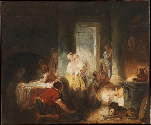 Roman Interior by Jean Honoré Fragonard, painting, 1755-1765
