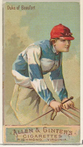 Duke of Beaufort, from the Racing Colors of the World series (N22b) for Allen & Ginter Cigarettes by Allen & Ginter, print, 1888