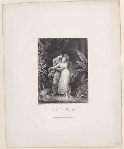 Paul and Virginia by Alexandre Joseph Desenne, print, 1805-1827