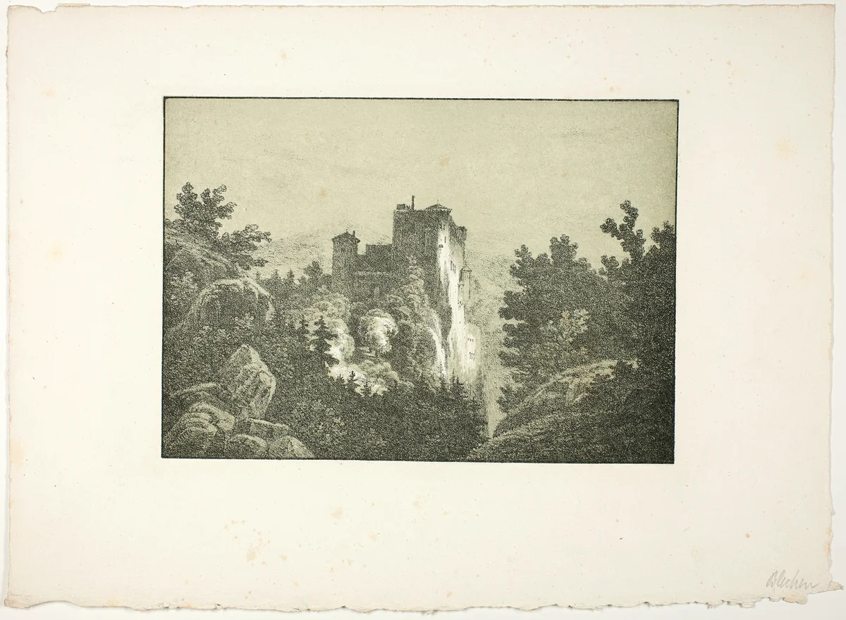 Ruins of a Castle by Carl Blechen, print, 1825-1827