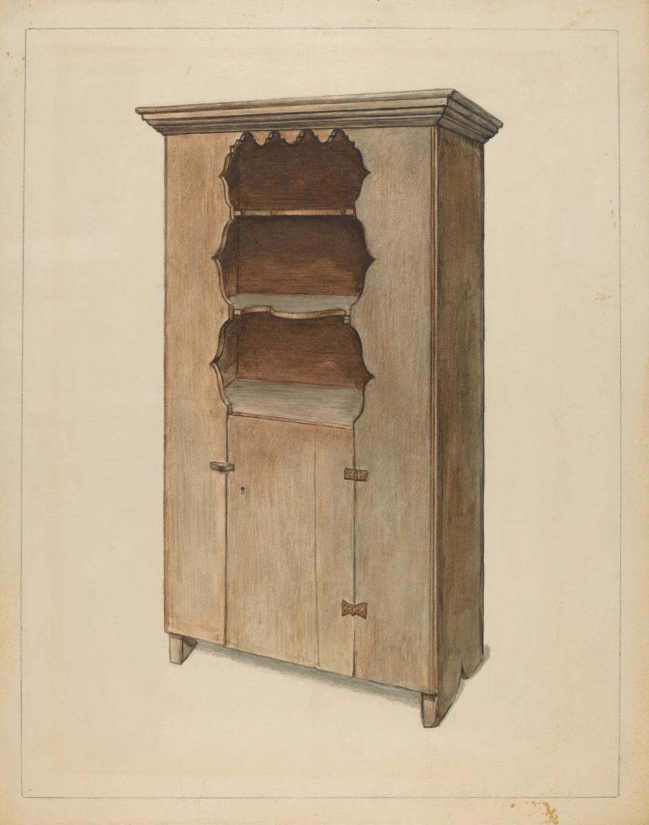 Cupboard by Bernard Gussow, index of american design, 1936