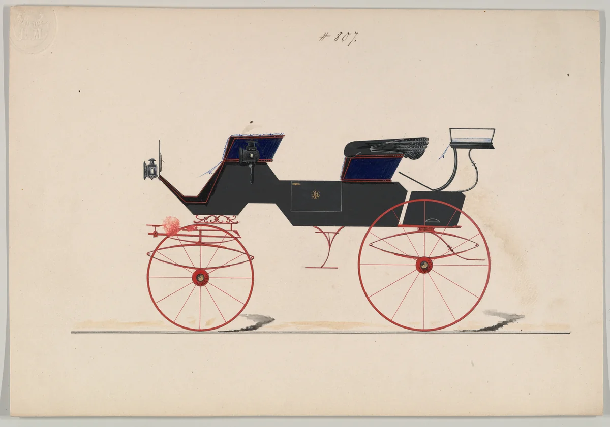 Drag #807 by Brewster & Co., drawing, 1850-1870