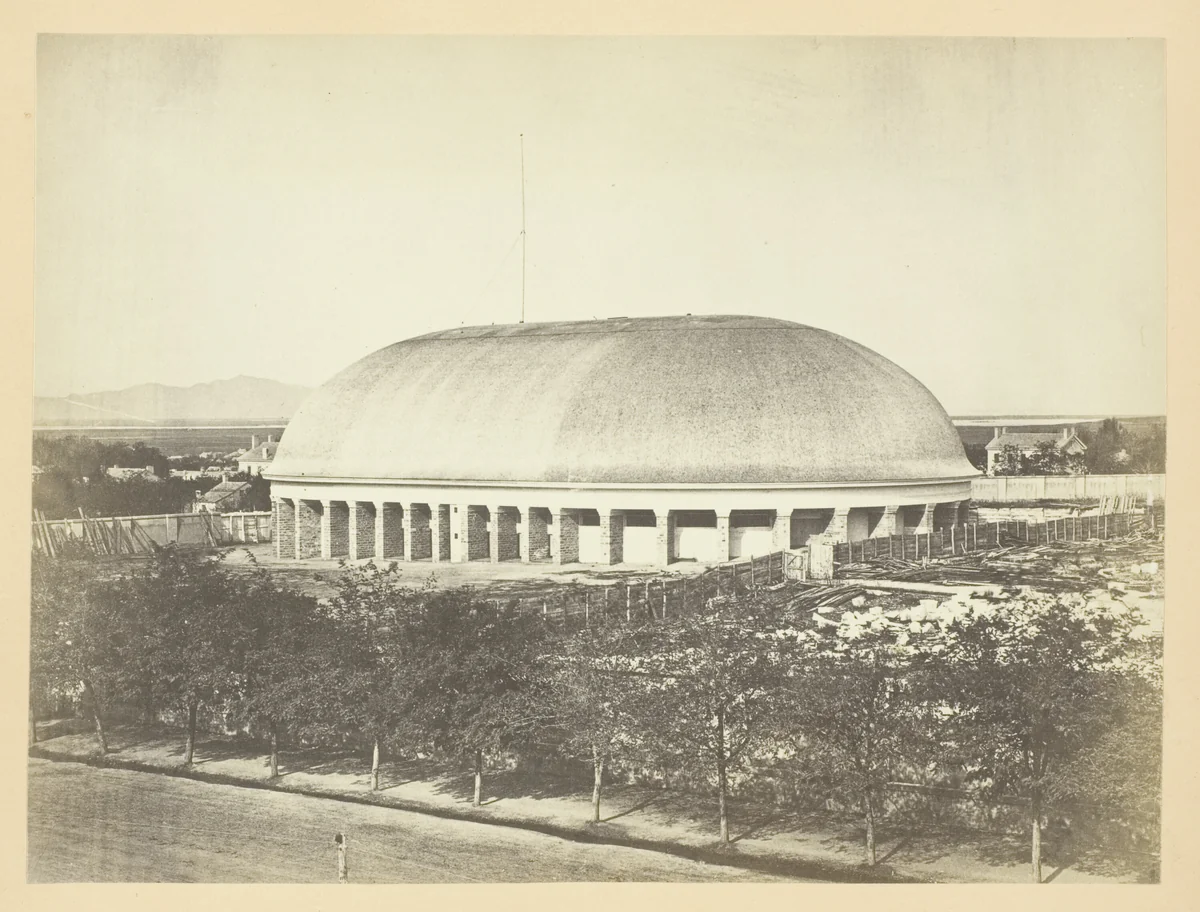 Great Mormon Tabernacle, Salt Lake City by Andrew J. Russell, photograph, 1868-1869