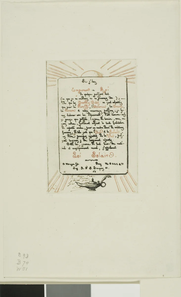 Solar Law by Charles Meryon, print, 1855