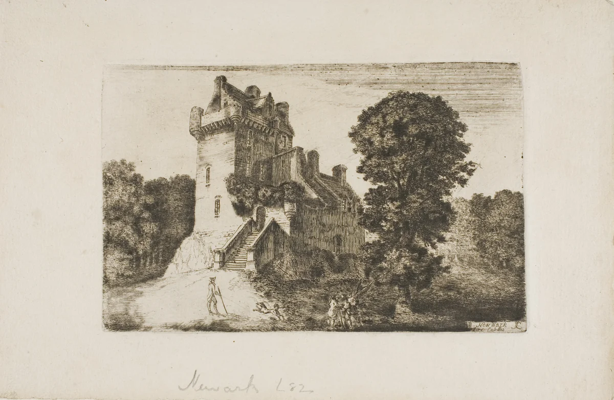 Newark Castle by John Clerk, print, 1748-1812