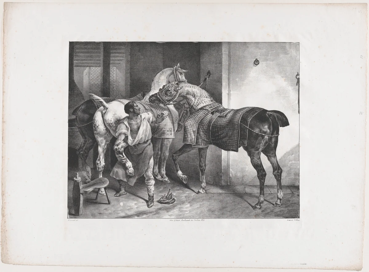 The English Blacksmith by Théodore Gericault, print, 1822