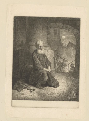 Berouw van Petrus by Georg Friedrich Schmidt, print, 1770