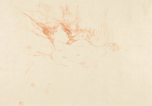 Sleep (Le sommeil) by Henri de Toulouse-Lautrec, print, 1896